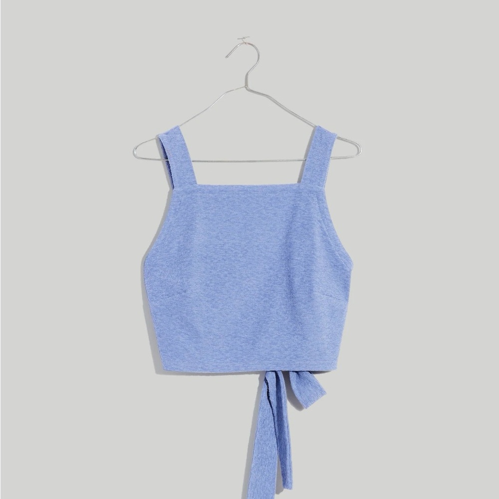 Loop Terry Tie Back Crop Tank